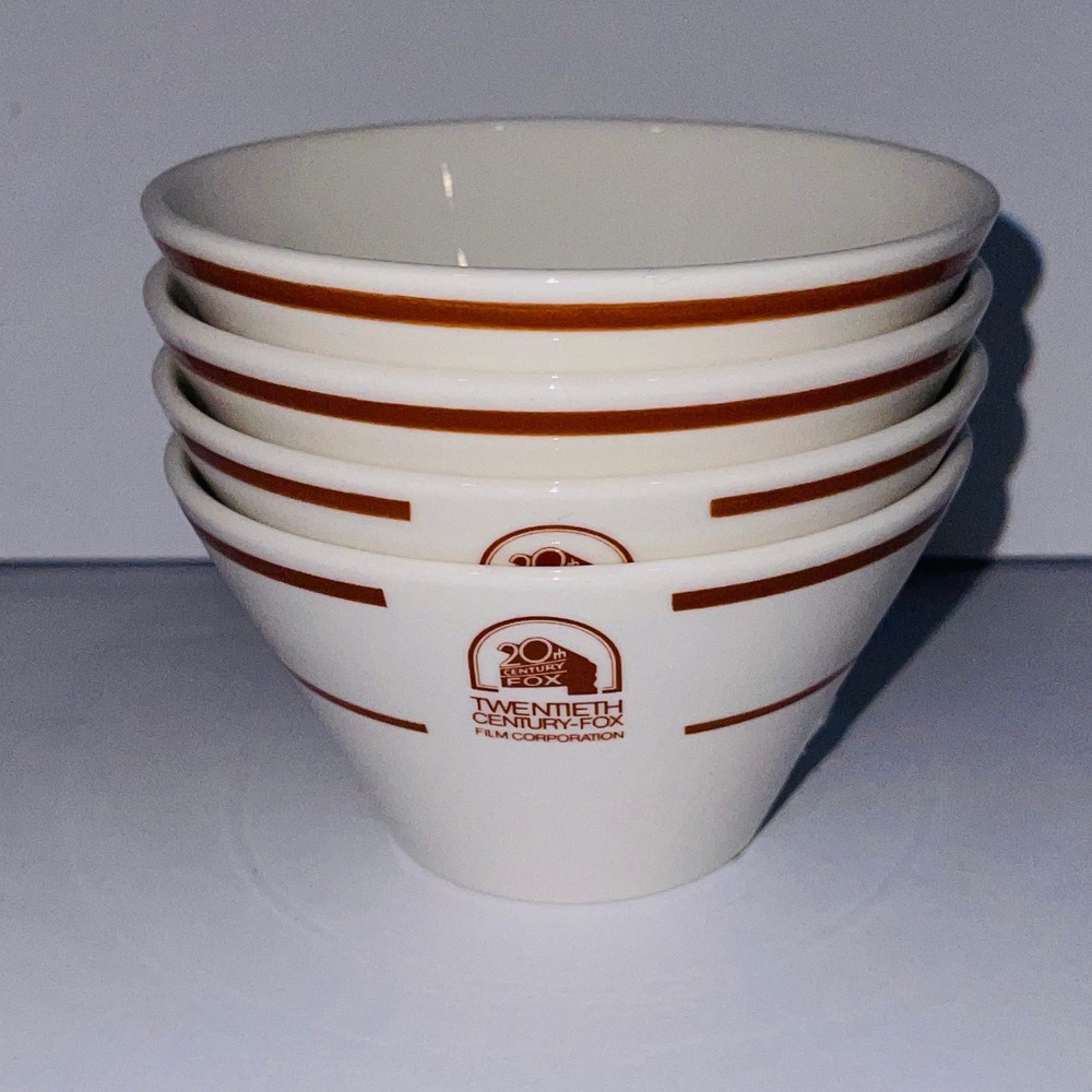 VTG Syracuse China 20th Century Fox Film Corp Small Bowls 4 Studio Commissary